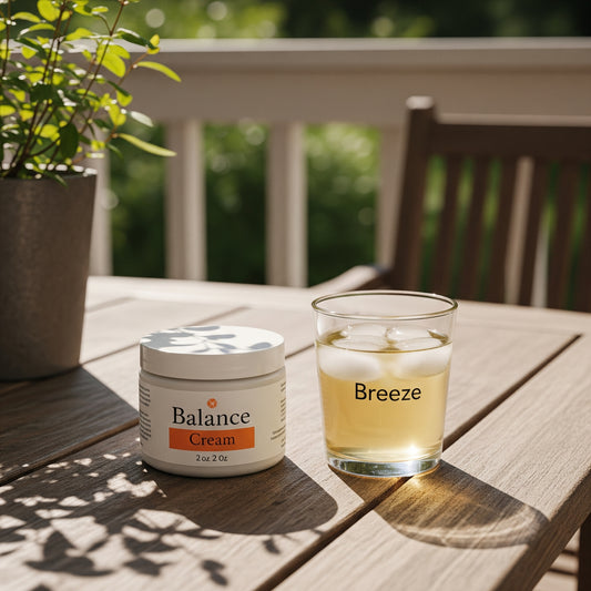 Summer Menopause Support: Balancing Cream + Breeze Iced Tea Blend